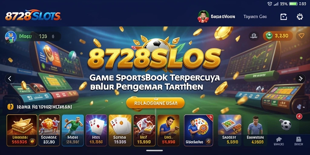 Tampilan antarmuka pengguna 8728SLOTS saat bermain taruhan olahraga.
