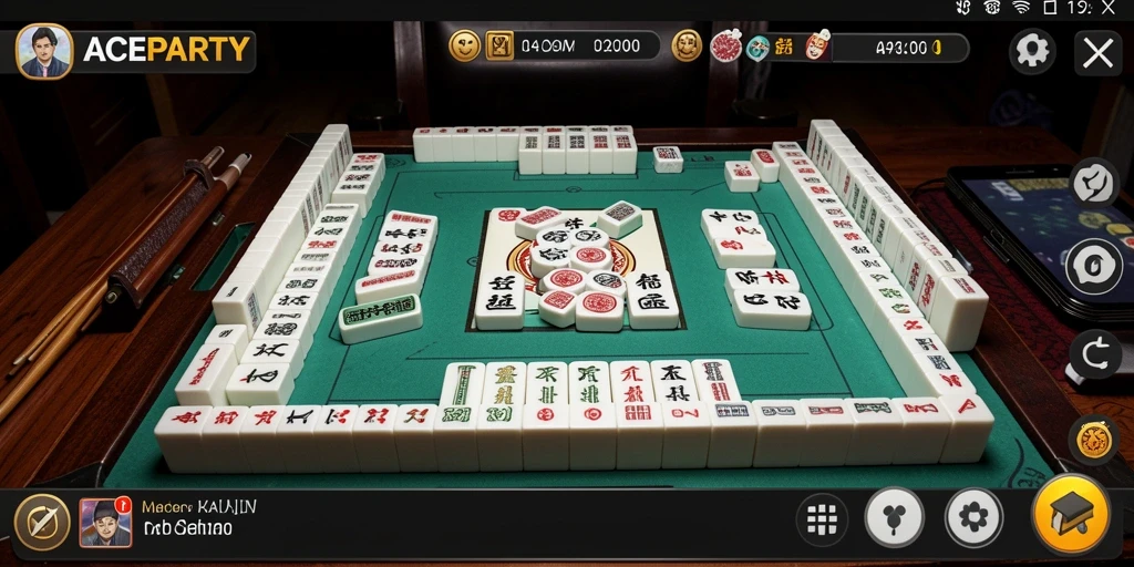 Tampilan gameplay ACEPARTY yang mendebarkan dan penuh tantangan Mahjong.