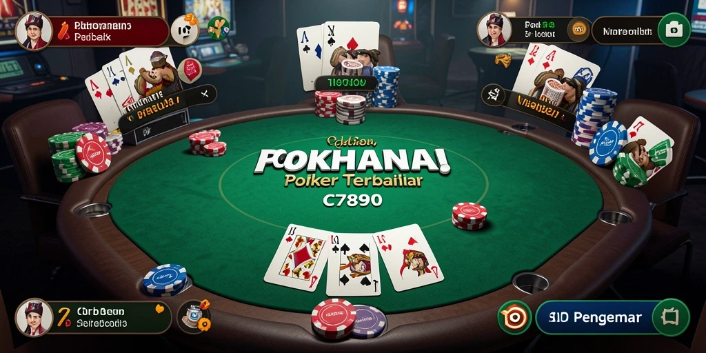 Screenshot gameplay C7890 yang menunjukkan aksi seru permainan Poker.