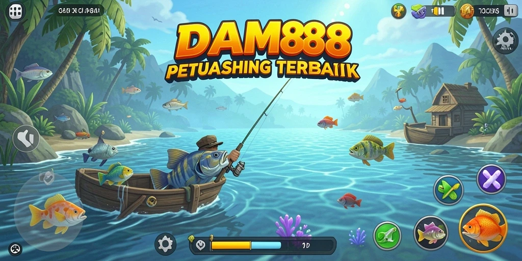 Screenshot gameplay DAM88 yang menunjukkan aksi memancing seru.
