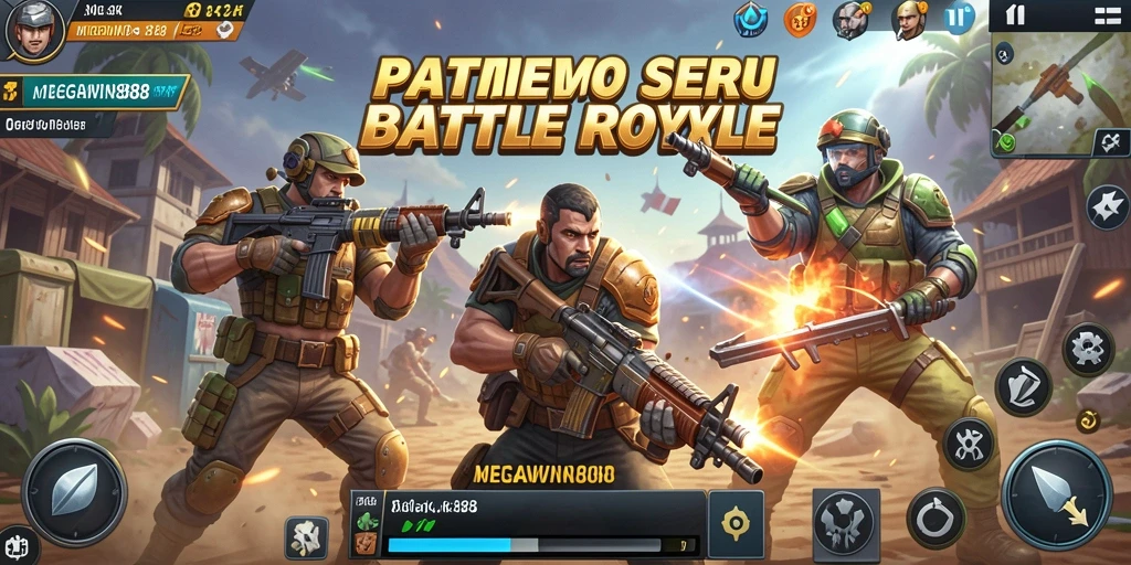 Gameplay mendebarkan di MEGAWIN888 dengan aksi Battle Royale.