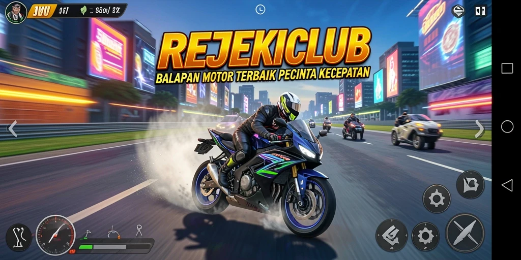 Gameplay mendebarkan dengan motor balap terbaik.