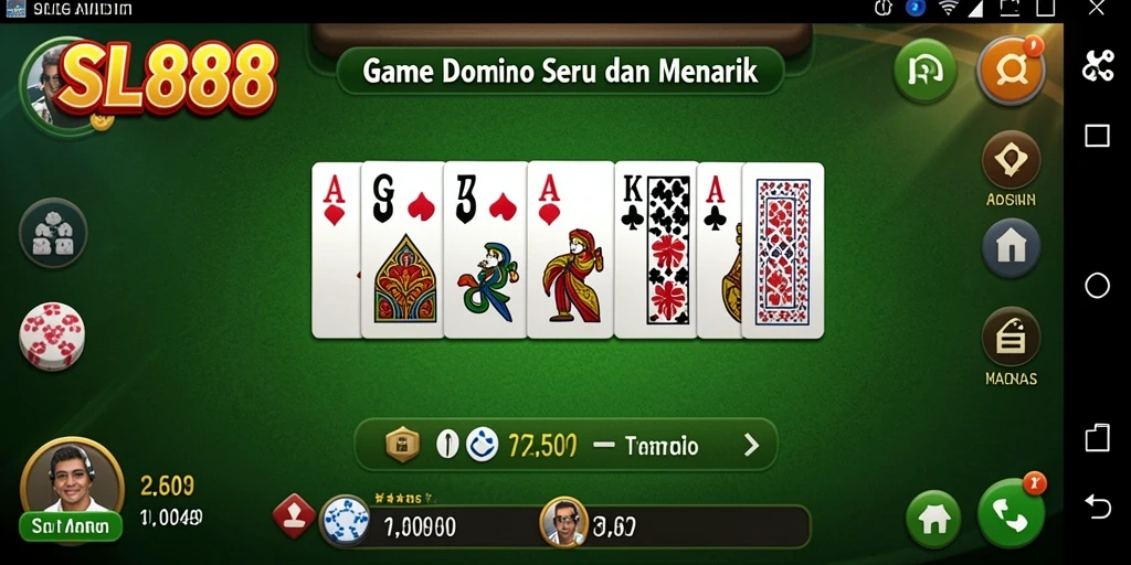 Tampilan gameplay seru dalam permainan Domino SL888.