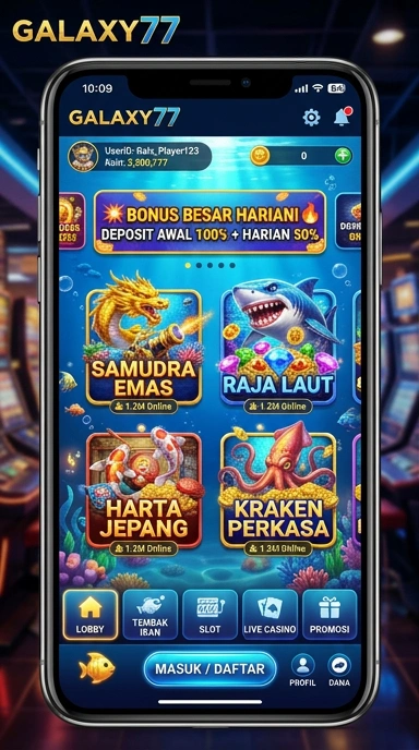 Screenshot proses pengunduhan APK galaxy77 yang mudah.